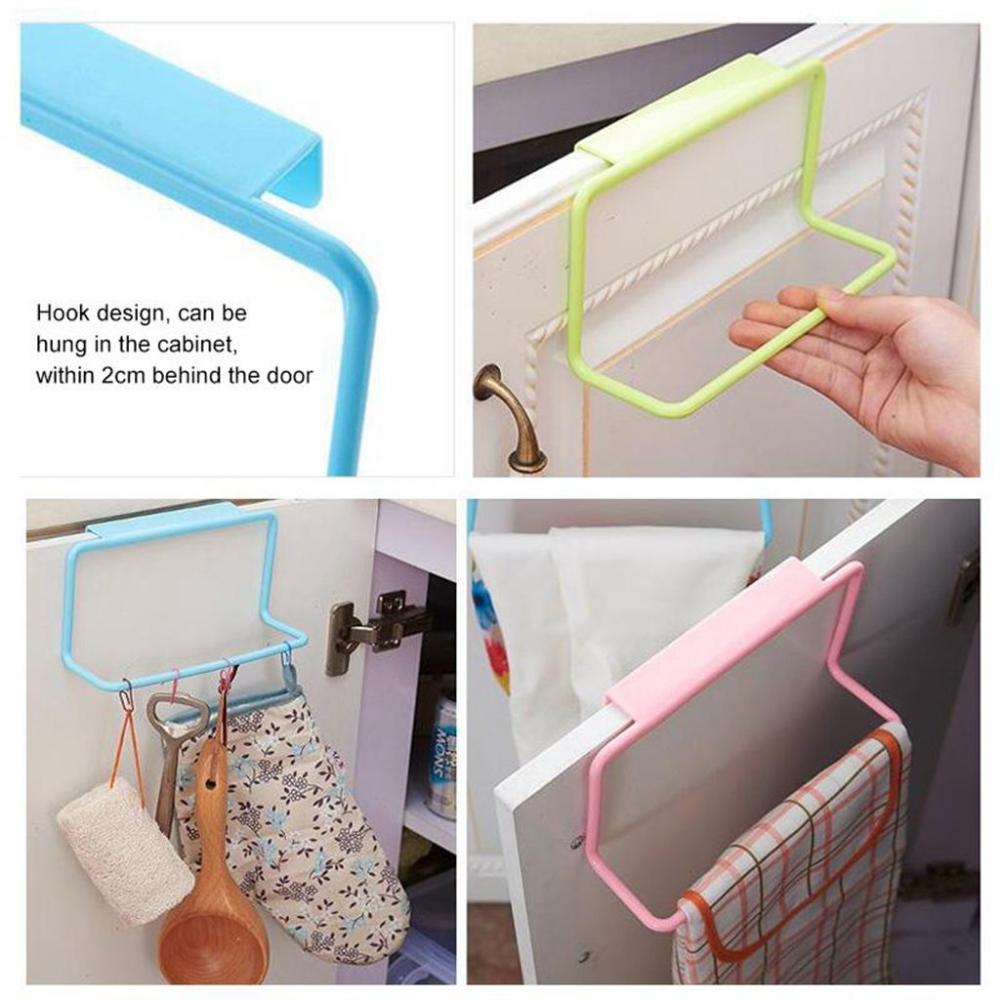 ABS Draining,Drying for Cupboard Cabinet Rag Holder Towel Rack Door Back Organizer Kitchen Storage