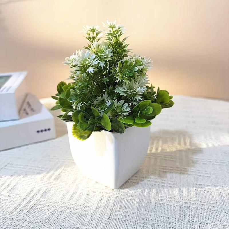 Simulated Bonsai Green Plants Succulent Plant Potted Artificial Flower Ornament Office Desktop Decoration Home Room Decoration