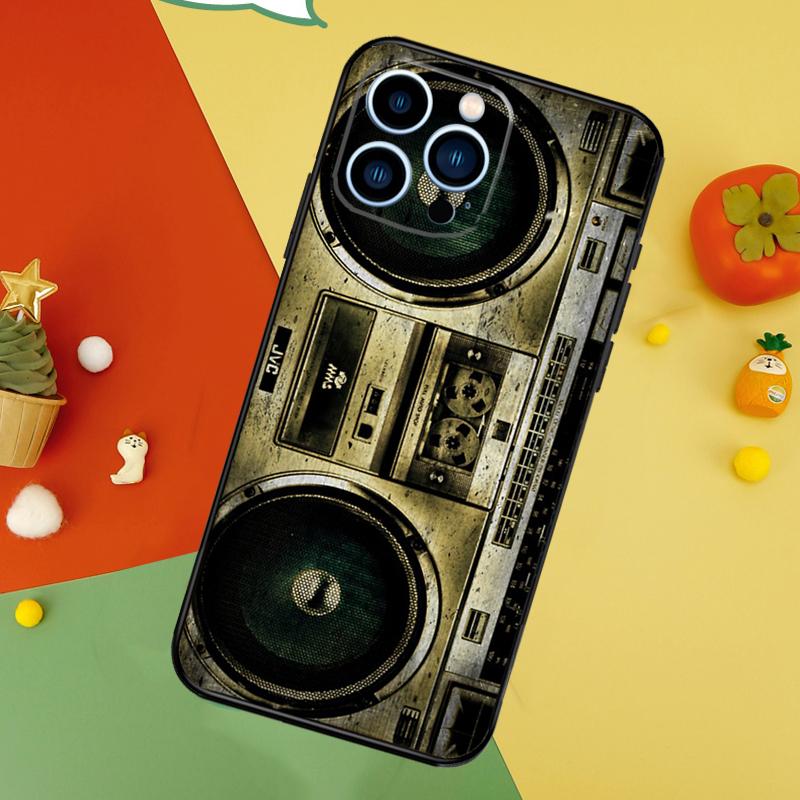 Vintage 80er Boombox Handyhülle Für iPhone 17 Pro Max 16 15 14 13 12 11 Pro Max Plus 12 13 Mini 16e 17 Air Cover