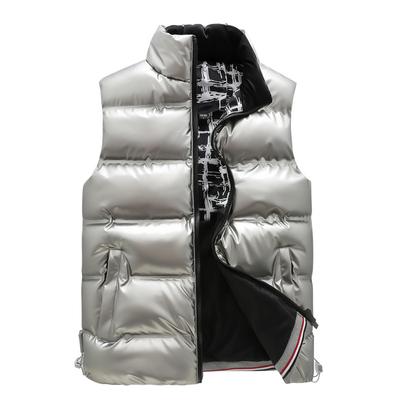 Winter Bright Vest Men 'S Waterproof Thickened Korean Version Slim Casual Plus Size Down Cotton Work Jacket 