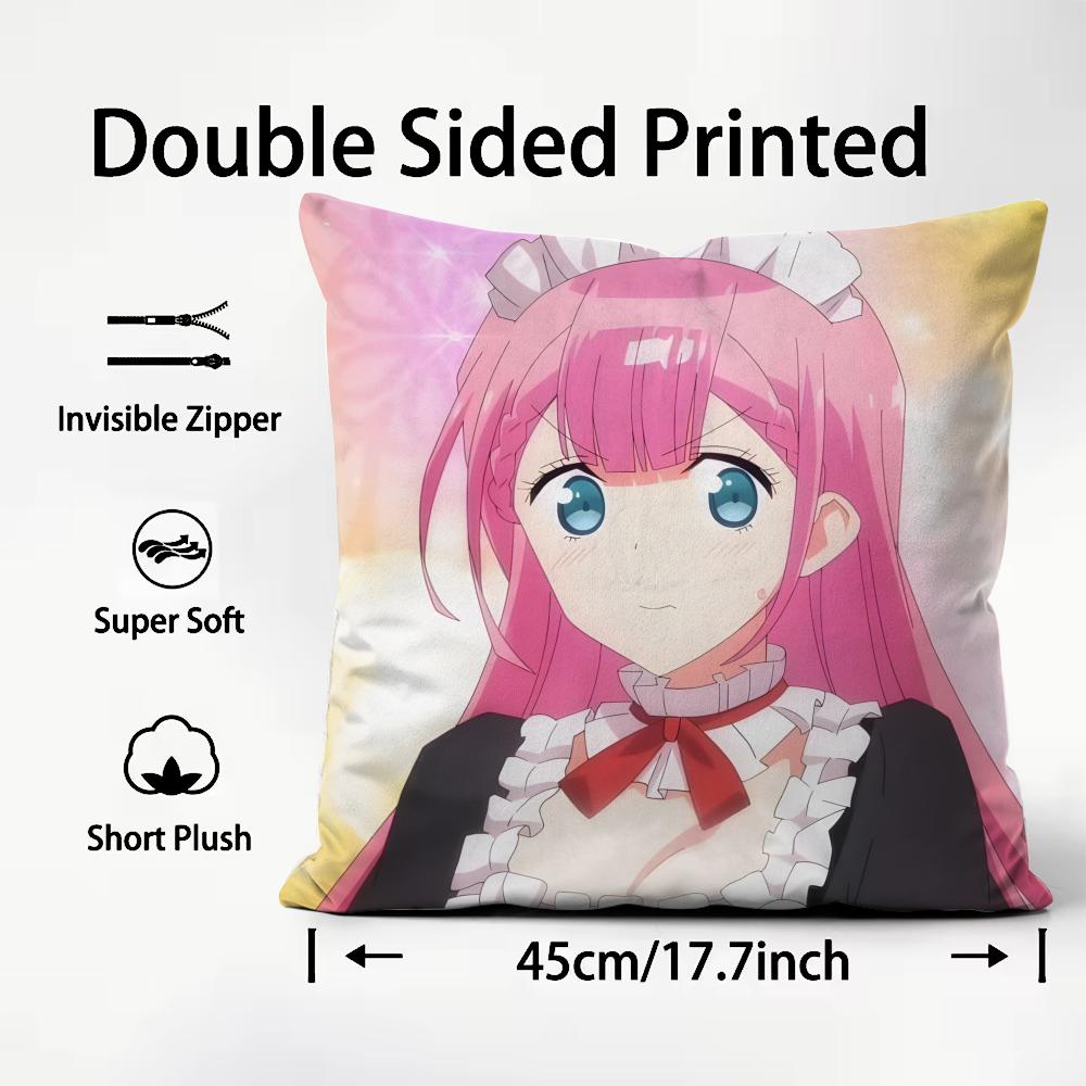 Harem Anime We Never Learn Cushion Cover Soft & Easy-Wash Pillow Case – Versatile For Couch, Bed, Travel And Office
