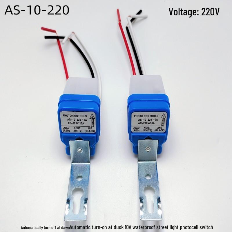 

AS-10 Автоматичний контролер фотоелектричного вимикача вуличного освітлення (220В/12В/110В) 12V