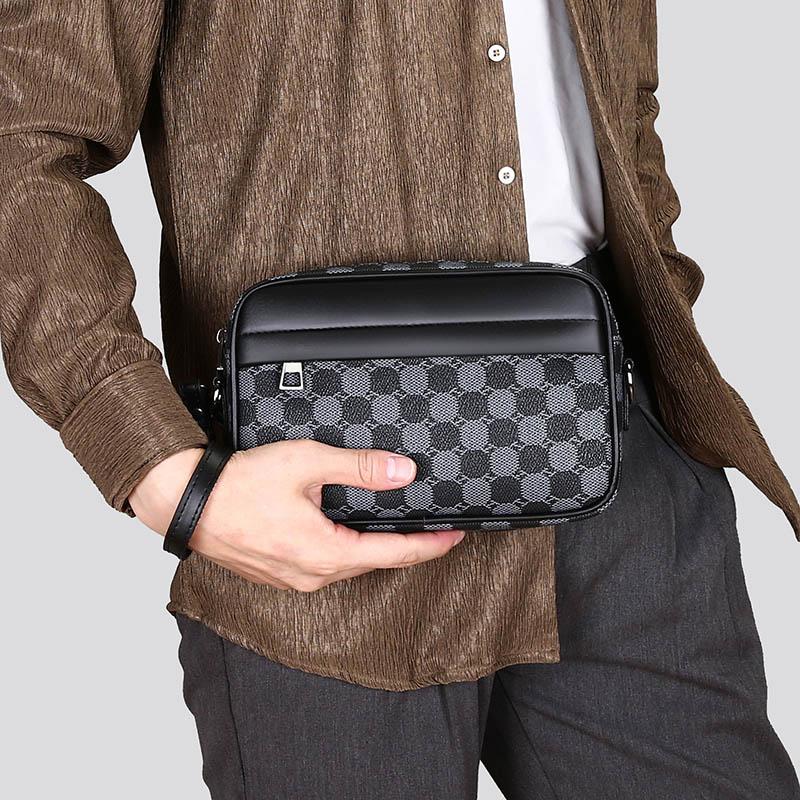 Borse a spalla in pelle PU da uomo Borse a tracolla business di lusso Moda uomo Stoccaggio da viaggio Pochette porta telefono Qualità superiore