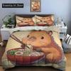Cute Cartoon Capybara Print Bedding Set Animal Duvet Cover Set King Queen Double Twin Comforter Cover Set For Home Decor