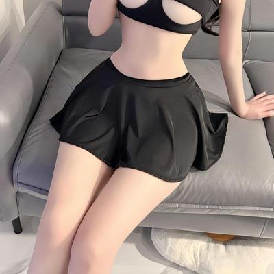Nové korejské střihy s nízkým pasem, střih do A, sexy plisovaná černá dlouhá sukně pro ženy, bílé noční klubové oblečení na párty, krátké balení, zavinovací bokové sukně