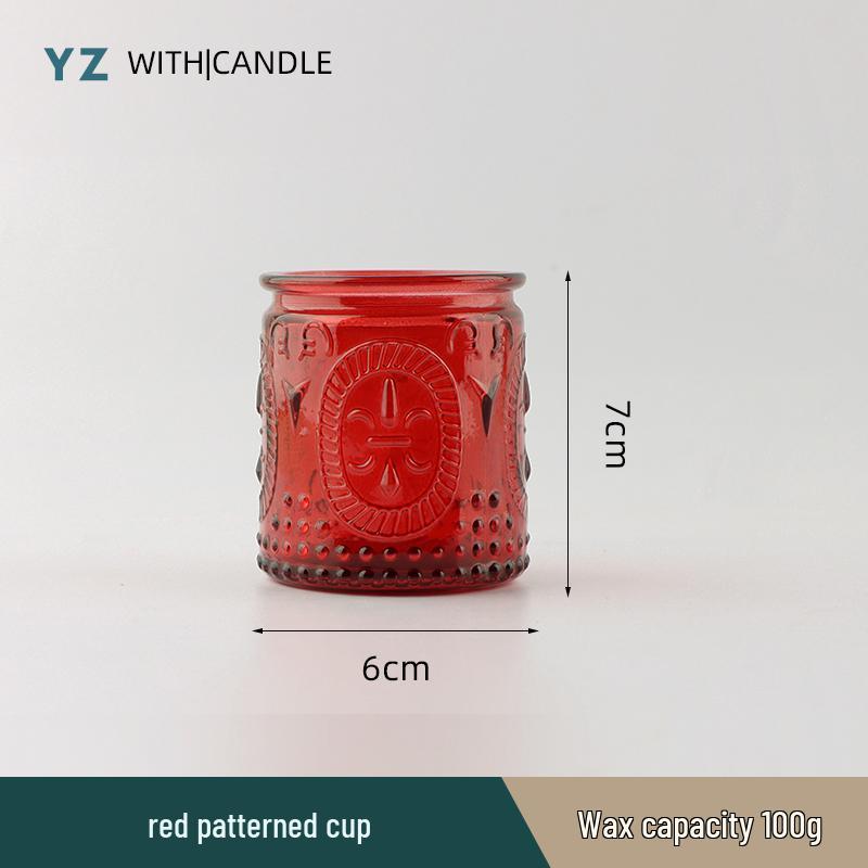 Handmade Frosted Glass Scented Candle Cup - Creative DIY Wax Container