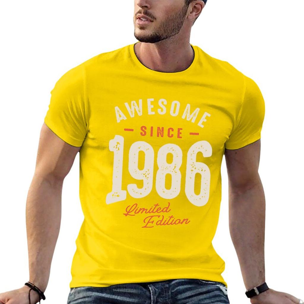 Neu Super Seit 1986 - 36. Geburtstag Retro Klassisches T-Shirt koreanische Mode neue Ausgabe T-Shirt übergroße T-Shirts für Männer