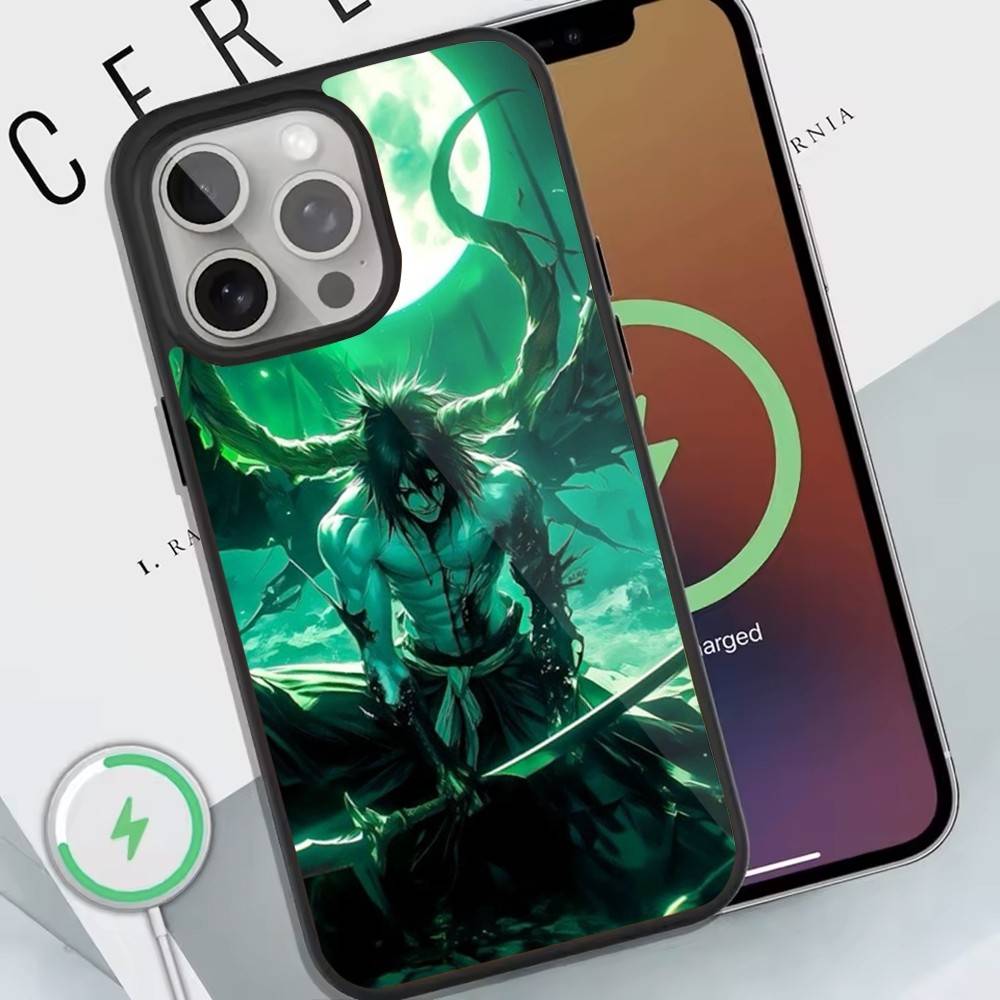 Anime U-Ulquiorra Cife Phone Case For Magnetic Wireless Charge Cover For iphone 16 15 14 13 12 11 Pro Max Plus Coque