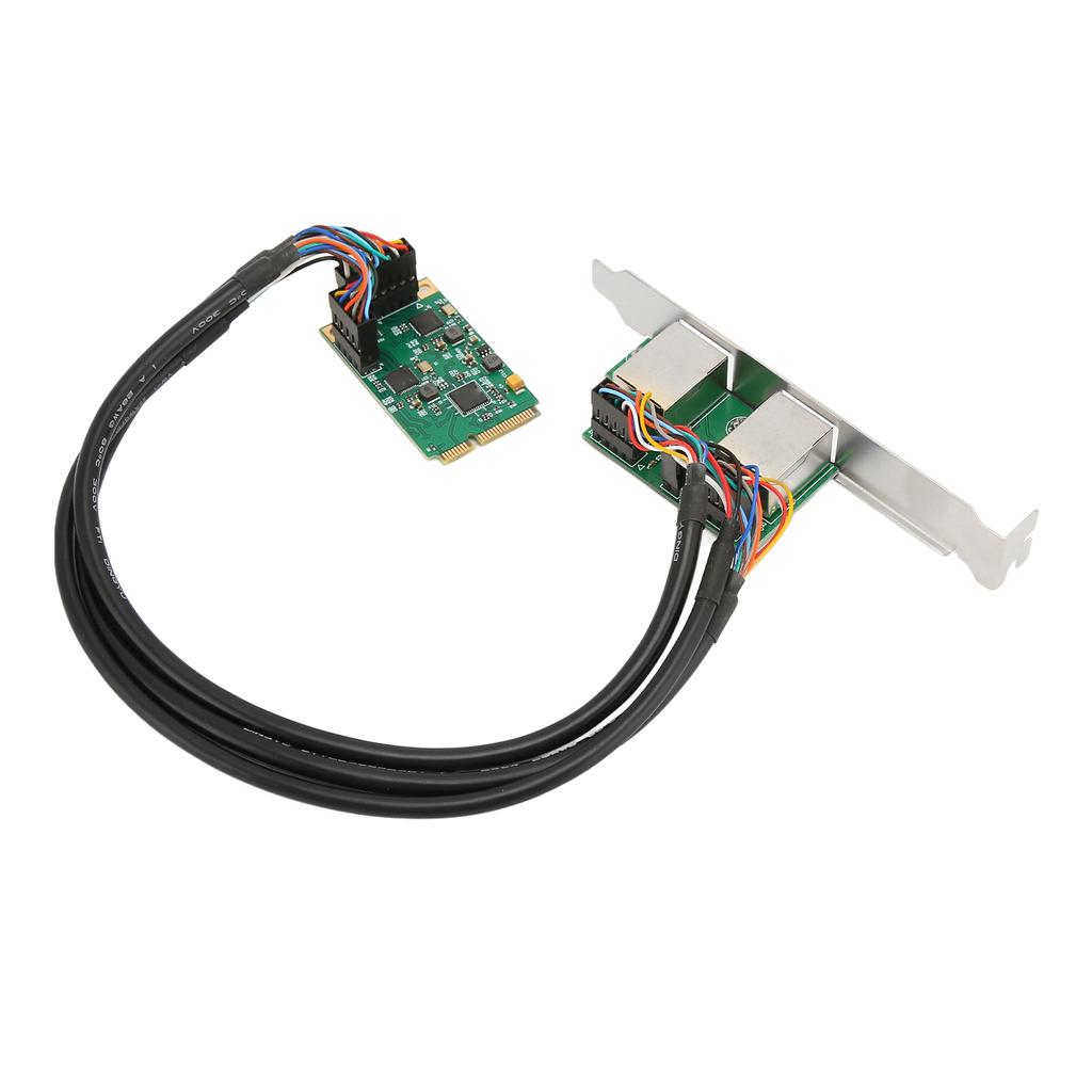 Mini PCIE Gigabit Ethernet Card 10 100 1000Mbps Drive Free RJ45 Interface 2 Port RTL8111H Chip Gigabit Internet Card
