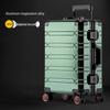 24-inch Aluminum Magnesium Alloy Trolley Luggage with Men's & Women's Combination Lock - Scratch & Wear-resistant Carry-on