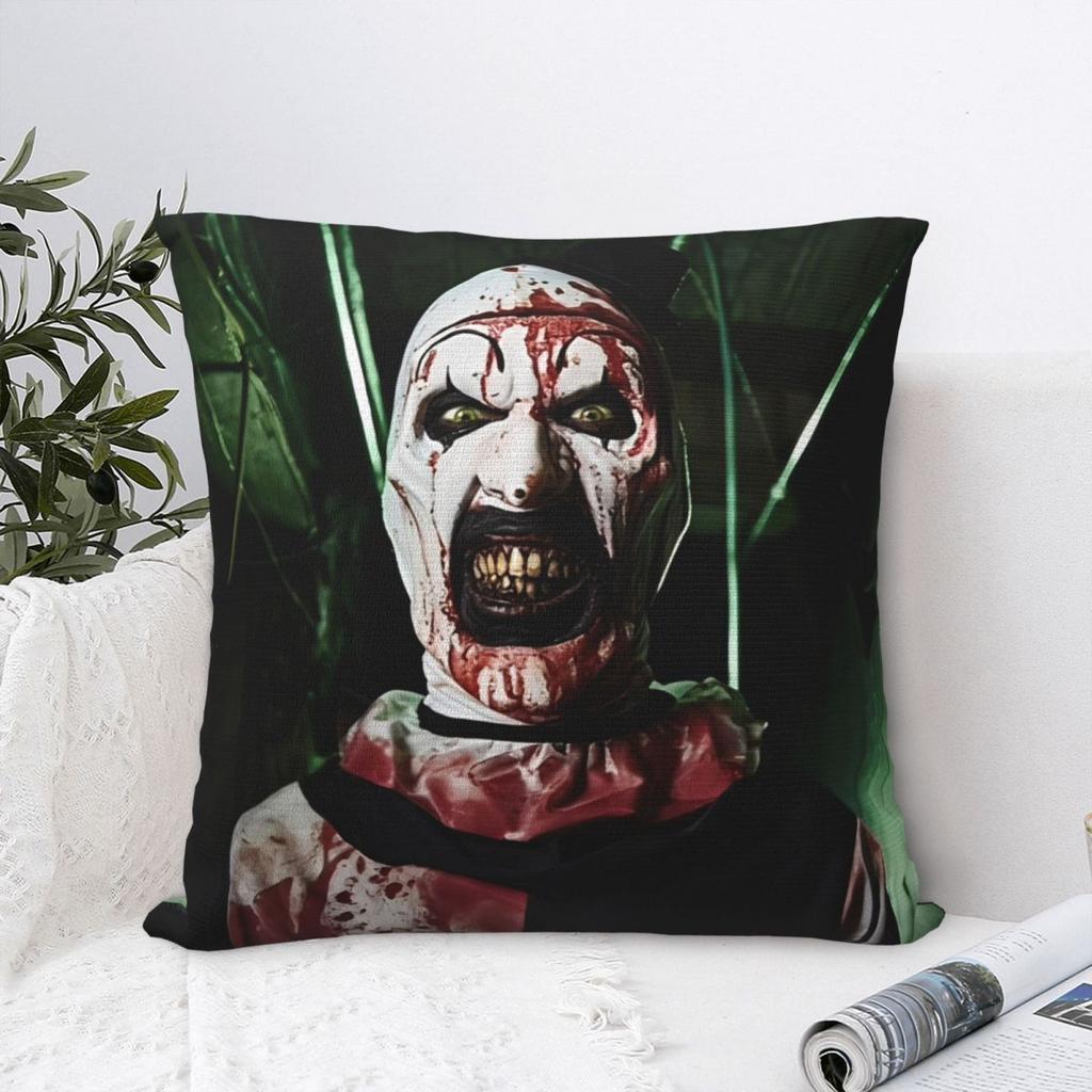 Film Funny TTerrifier Horror  Pillow Case Cushion Cover Soft Design Pillow Cover Funny Pillowcases For Living Room Chair