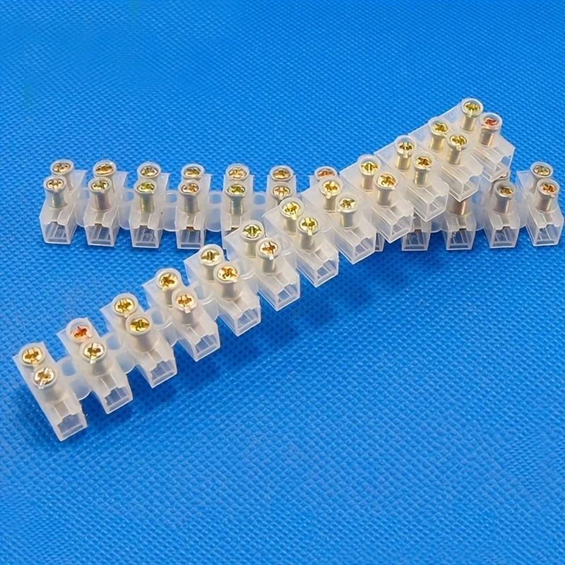 12 Way Barrier Screw Terminal Block Wire Connector Strip 10Amp