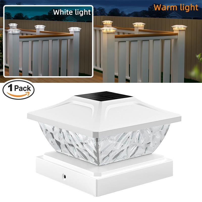 D2 1pc For 3.5x3.5 4x4 4.5x4.5 5x5 Posts In Garden Decor Outdoor Waterproof 2 Mode Post Lights Solar Powered Deck Fence Lights