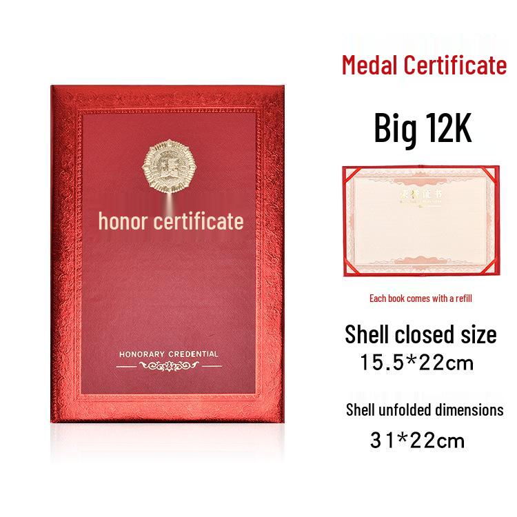 High-Grade Honor Certificate Covers with Inner Pages for Employee Appointment & Graduation - Pack of 10