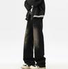 JYL Men's Straight Jeans  Vintage High-Street Teen Loose Casual Denim Pants