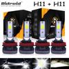 Combo 4 Bulbs LED Headlight 6000K White Kit For Chevy Malibu Impala Hi&Low Beam