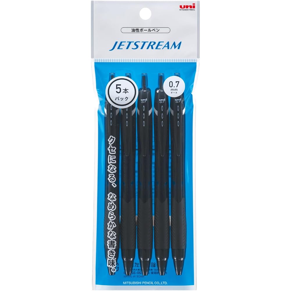 Mitsubishi Pencil Jetstream 5 permanent ballpoint pen 0.7 black easy to write SXN150075P.24