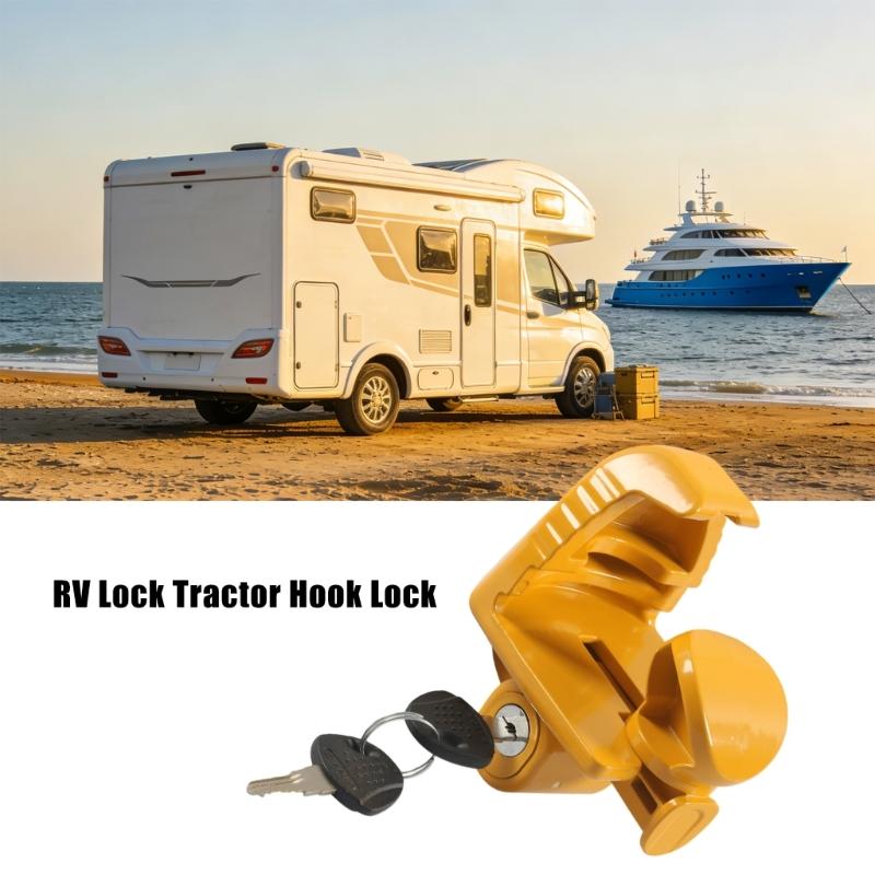 Universal Adjustable Trailer Coupler Lock For 1 7/8 Inch 2 And 2 5/16 Inch Receivers Featuring Enhanced Security Design