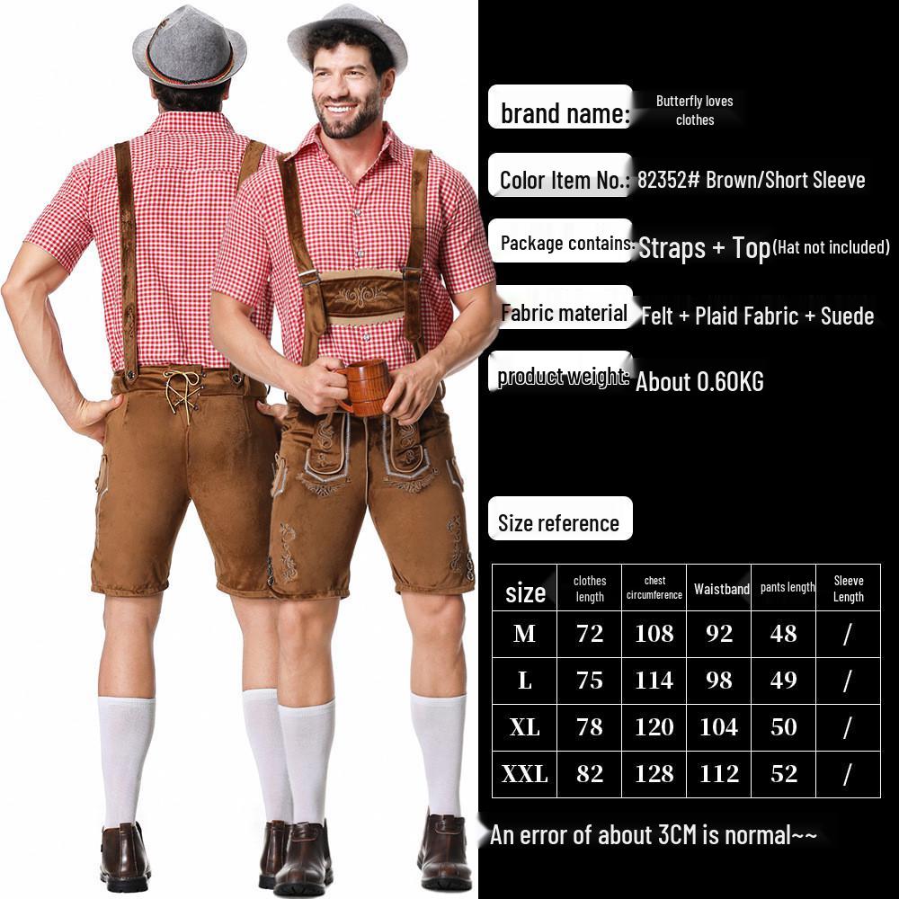 Bavārijas Oktoberfest vīriešu tradicionālais tērpu komplekts