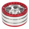 4Pcs 1.9in Aluminium Beadlock Wheel Rims Hubs for SCX10 110 RC Crawler Car (Silver Red)