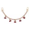 Rhinestone Cherry Bag Charm Cute Cherry Charm with Chain Sparkling Purse Charm for Women Handbag Clutch Tote Bag