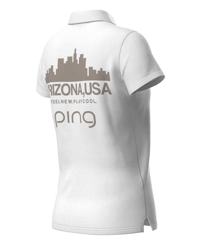 Ping Apparel Women's Short Sleeve Polo Shirt (Brand Logo, Stretch) / Golf / 622-4260806 030_White L