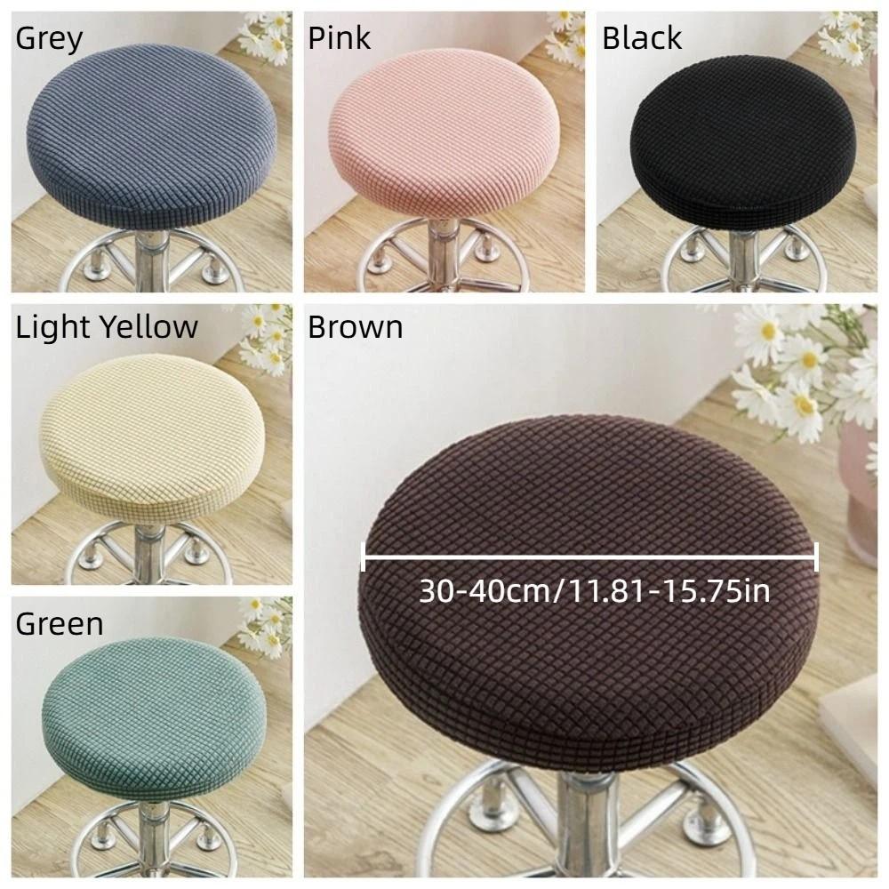 Wear-resistant Slipcover Soft Elastic Bar Stool Covers Round Stool Chair Cover Bar Counter