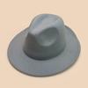 British Retro Gentleman Solid Color Cowboy Hat Men'S And Women'S Sunshade Flat Brim Foreign Style Casual Jazz Hat