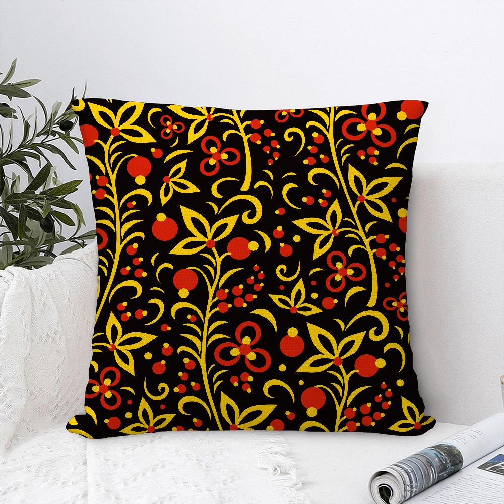 Ukrainian Folk Pattern Pillow Case Sofa Decorative Home Double-sided Printing Short Plush Cushion Cover Throw Pillow Cover Gifts