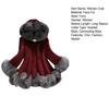 Faux Fur Hooded Coat for Women Long Sleece Open Front Fleece Jacket Winter Warm Fuzzy Trim Fluffy Outerwear