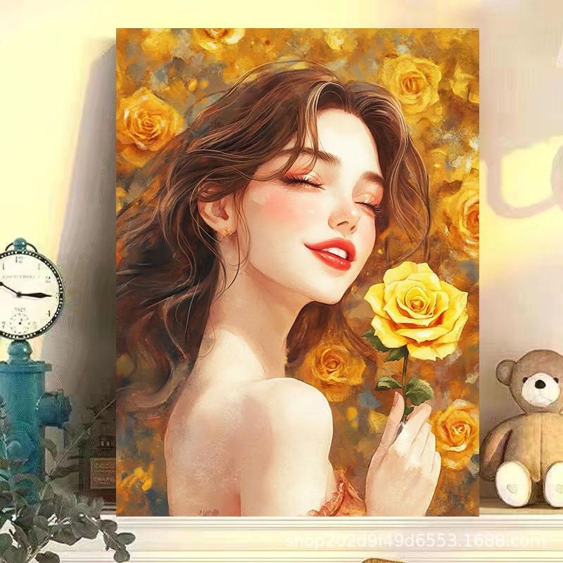 Butterfly Girl DIY Oil Painting Kit for Kids - Creative Decorative Art for Bedroom & Living Room