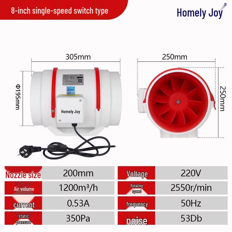 Remote-Controlled Axial Flow Indoor Exhaust Fan with Turbo Ventilation