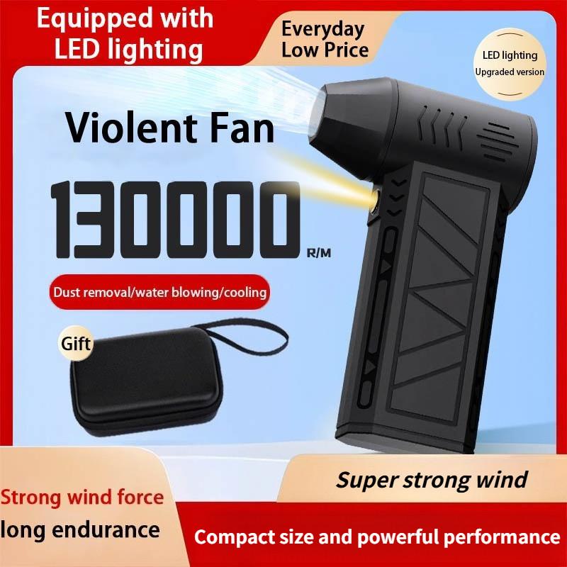 Ventilator Electric Violent Fără Perii 130000 RPM Portabil Colector de Praf Aer 52m/s Camping în Aer Liber Curățare Suflantă Mini de Mână