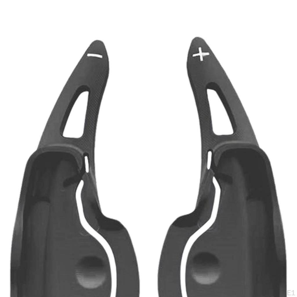 2 Pieces Auto Steering Wheel Paddle Extension Cover, Aluminum Alloy Larger Parts Interior Fit for