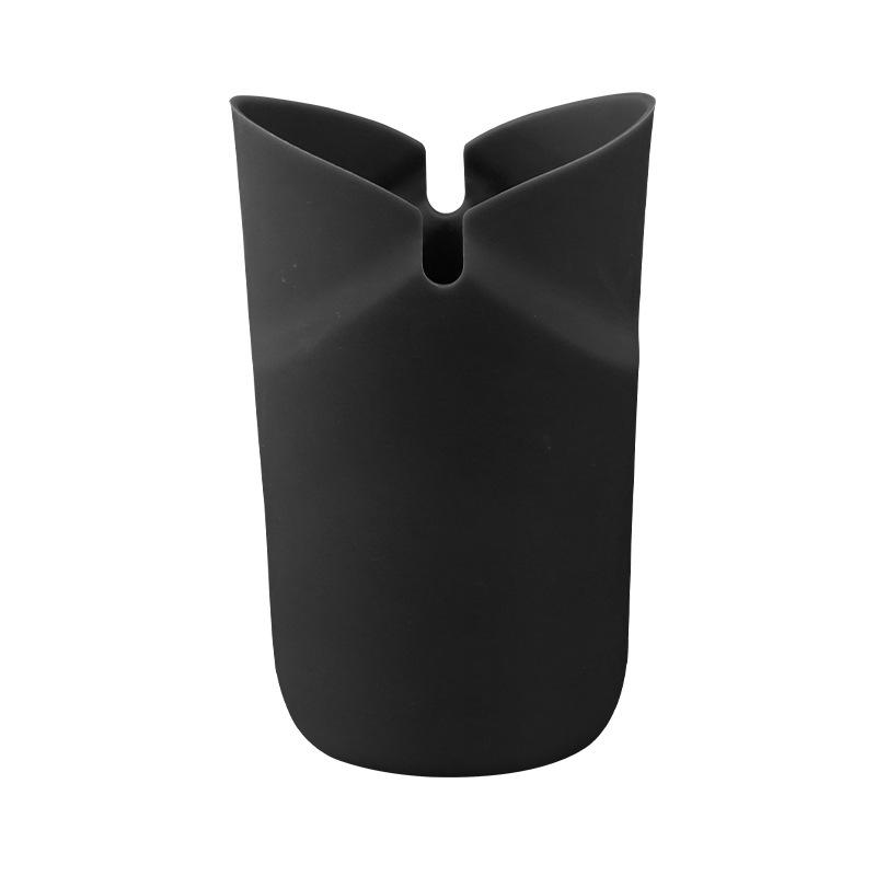 In-Stock Silicone Foldable Popcorn Snack Container - Food Grade чёрный