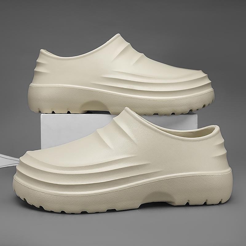 Fashion Summer Men Chef Shoes Oil Proof Kitch Shoes Lazy Slippers Casual Trendy Casual Shoes One Step Fashion Garden Shoes For Beach