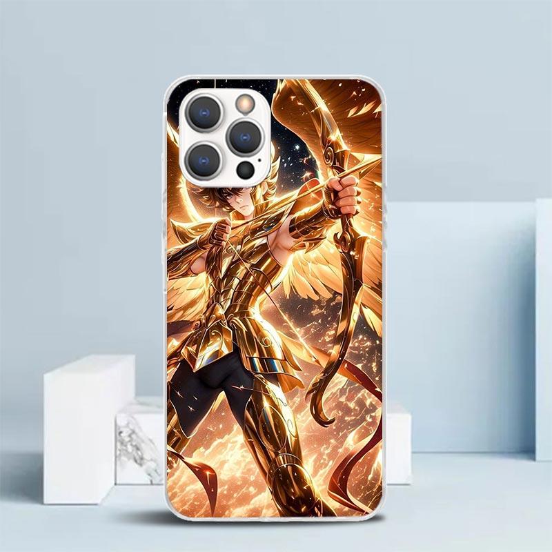 Saint Seiya Cool Soft Cover for iPhone 16 17 Air 15 14 Pro Max 16E Phone Case 13 Mini 12 11 7 SE 8 Print Pattern Fit Cases 16 17