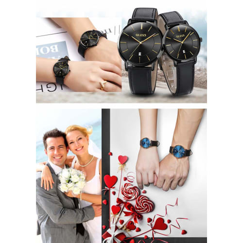 OLEVS Pair Watches, Popular Couple Watches for Men and Women, Pair Watch Set, Surprise Gift, Wedding Anniversary Gift, Mother's Day Gift, Father's Day