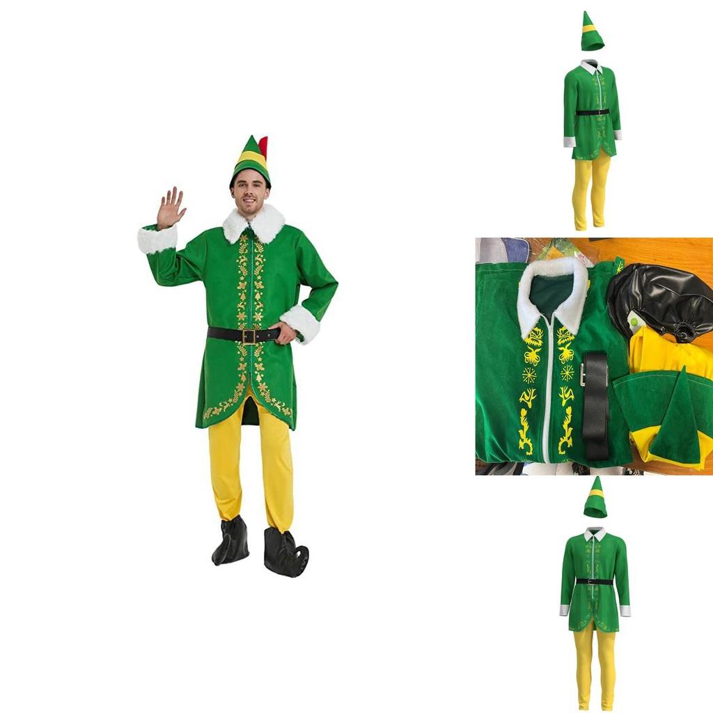 Herren Elfen Kostüm Outfit für Weihnachts- und Halloween-Partys