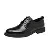 2026 Red Dragonfly Men's Brogue Leather Formal Shoes with Velvet, Genuine Leather, Perforated Design, Ideal for Weddings and Business.