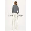 Autumn New Women Clothes Idle Style Decorated Row Button Long Sleeve Polo Shirt Collar Plain Stitch Knit 2142271
