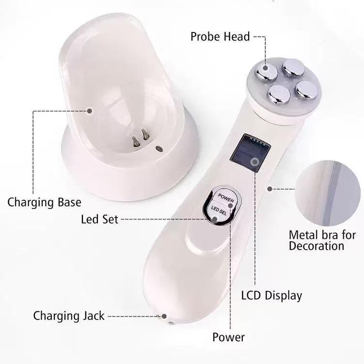 LED Beauty Device: Face Mask Lifting, Firming, and Rejuvenation with EMS & RF Technology