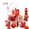 Wedding Room Decor Set: Stackable Double Happiness Box, Three-Dimensional Floor Ornament, Bride & Groom Photo Decoration.