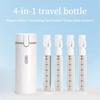 Dispenser da Viaggio 4 in 1 Bottiglie da Viaggio Portatili A Prova di Perdite Contenitore da Viaggio A Tenuta Stagna Per Profumo Shampoo Balsamo Lozione