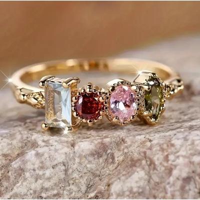 Wunderschöne Luxusringe für Frauen Hochzeitsverlobungs-Accessoires Einzigartiger Damenring Modeschmuck Geschenke