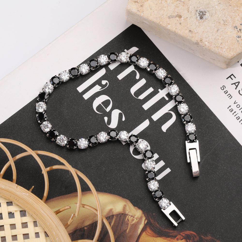 Stainless Steel Zircon Unisex Bracelet - European & American Style