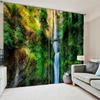 Natural Scenery Forest Landscape Waterfall Drapes Blinds Ideal for Family Room Bed Room Bathroom Kicthen Door Home Decoration