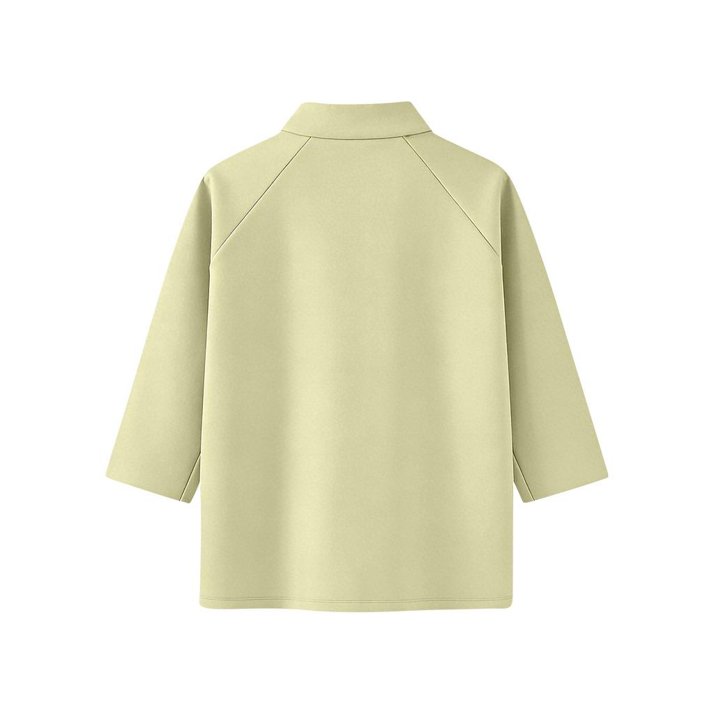 Women's Mock Neck, Zip,up, Color, 3/4 Sleeve Top