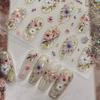 5D Embossed Flower Nail Art Stickers Glitter Laser Petal Self Adhesive Nail Slider Decals Decorations Accessories Diy