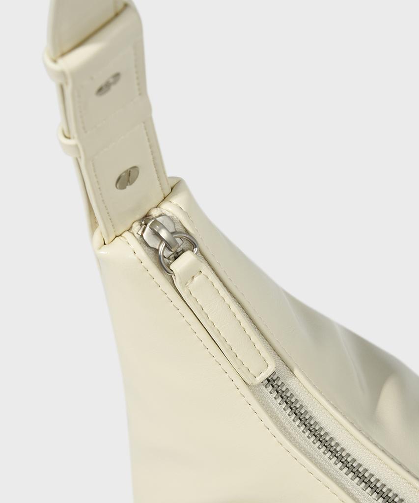 Fallett Two-Way Vegan Leather Hobo Bag Ivory